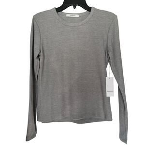 Pharaoh Jimmy Long Sleeve Thermal Tee Light Grey Size 2/M Supima Cotton NWT